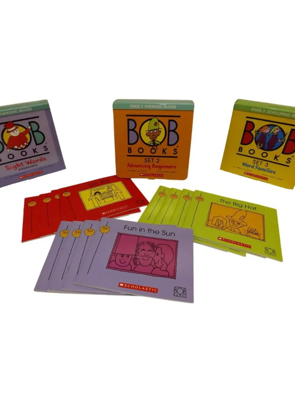 Bob Books 5 Sets Early Readers Stage 2-3 Scholastic Words Phonics Educational